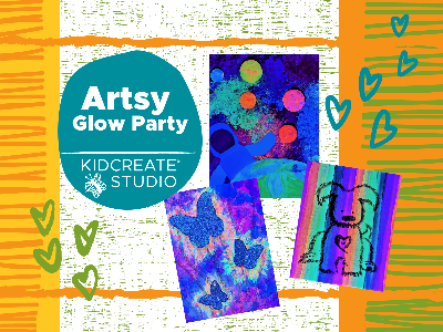 -2pm  Artsy Glow Party Summer Camp (4-9 Years)